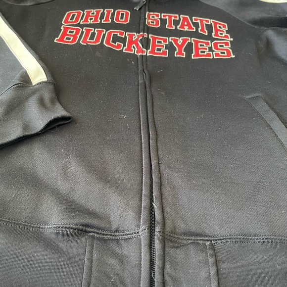 #221 Ohio State University Buckeyes Track Jacket Men's Large Black Polyester - Picture 12 of 16